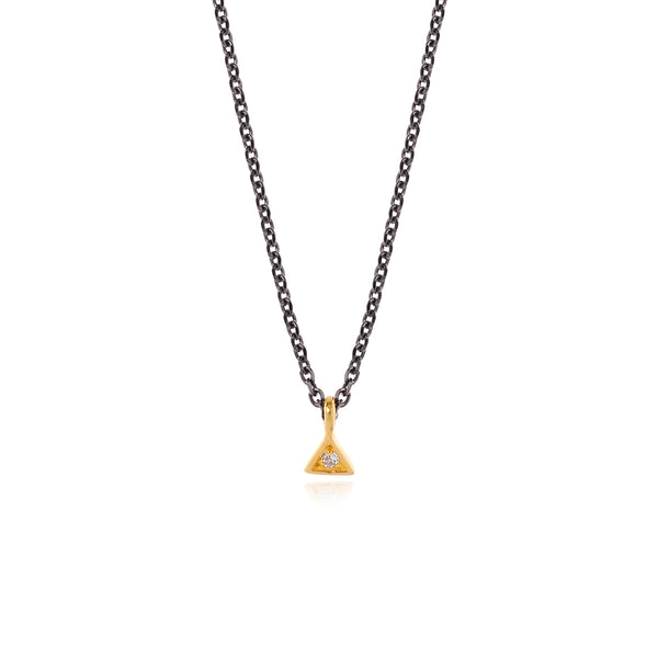 Little Triangle Diamond Κολιέ χρυσό 14Κ με brilliant