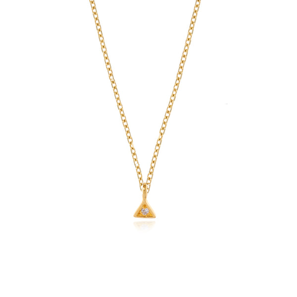 Little Triangle Diamond Κολιέ χρυσό 14Κ με brilliant