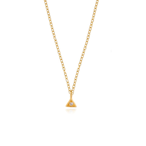 Little Triangle Diamond Κολιέ χρυσό 14Κ με brilliant